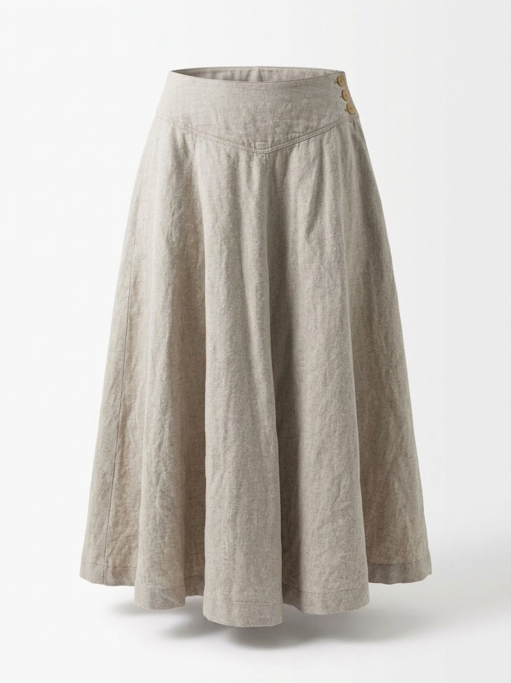 Vintage Ralph Lauren Country 100% Linen Midi Skirt Size 12 Cottagecore